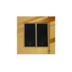 کلید و پریز ویرا مدل امگا طلا طلا مشکی