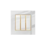 کلید و پریز ویرا مدل امگا سفید طلا سفید - تصویر 3