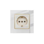 کلید و پریز ویرا مدل امگا سفید طلا سفید - تصویر 5