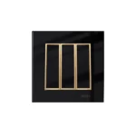 کلید و پریز ویرا مدل امگا مشکی طلا مشکی - تصویر 5