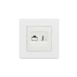 کلید و پریز ویرا مدل ساده سفید - تصویر 4