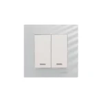 کلید و پریز ویرا مدل کریستال سفید