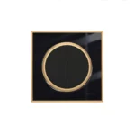 کلید و پریز ویرا مدل آلفا کلاسیک مشکی طلایی - تصویر 3