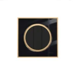 کلید و پریز ویرا مدل آلفا کلاسیک مشکی طلایی - تصویر 4