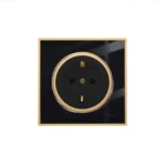 کلید و پریز ویرا مدل آلفا کلاسیک مشکی طلایی - تصویر 6