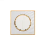 کلید و پریز ویرا مدل آلفا کلاسیک سفید طلایی - تصویر 2