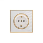 کلید و پریز ویرا مدل آلفا کلاسیک سفید طلایی - تصویر 6