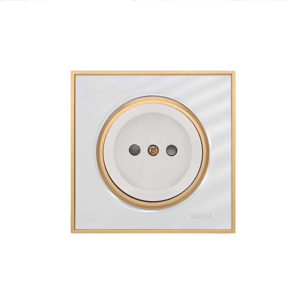کلید و پریز ویرا مدل آلفا کلاسیک سفید طلایی - تصویر 7