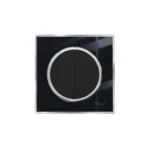 کلید و پریز ویرا مدل آلفا کلاسیک مشکی استیل - تصویر 3