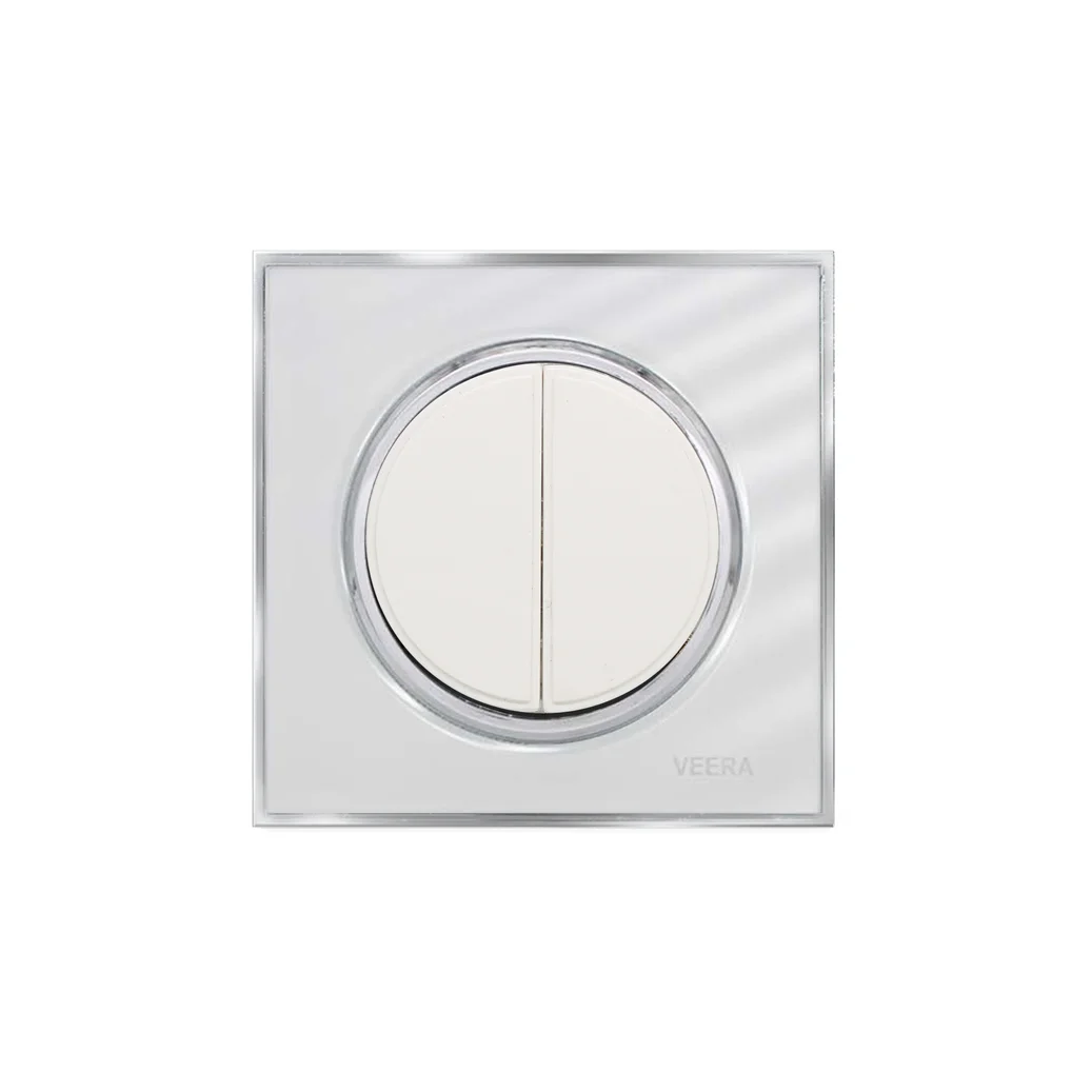 کلید و پریز ویرا مدل آلفا کلاسیک سفید استیل - تصویر 2