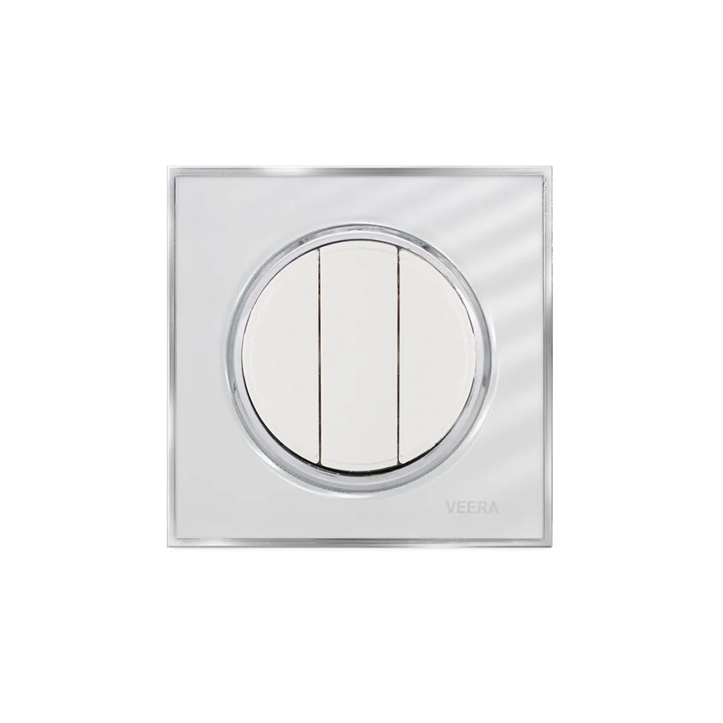 کلید و پریز ویرا مدل آلفا کلاسیک سفید استیل - تصویر 4