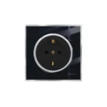 کلید و پریز ویرا مدل آلفا کلاسیک مشکی استیل - تصویر 6