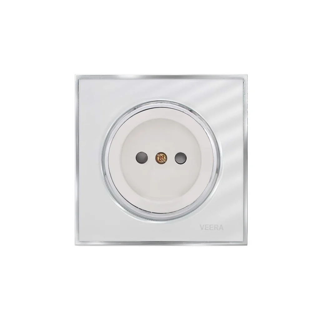 کلید و پریز ویرا مدل آلفا کلاسیک سفید استیل - تصویر 7